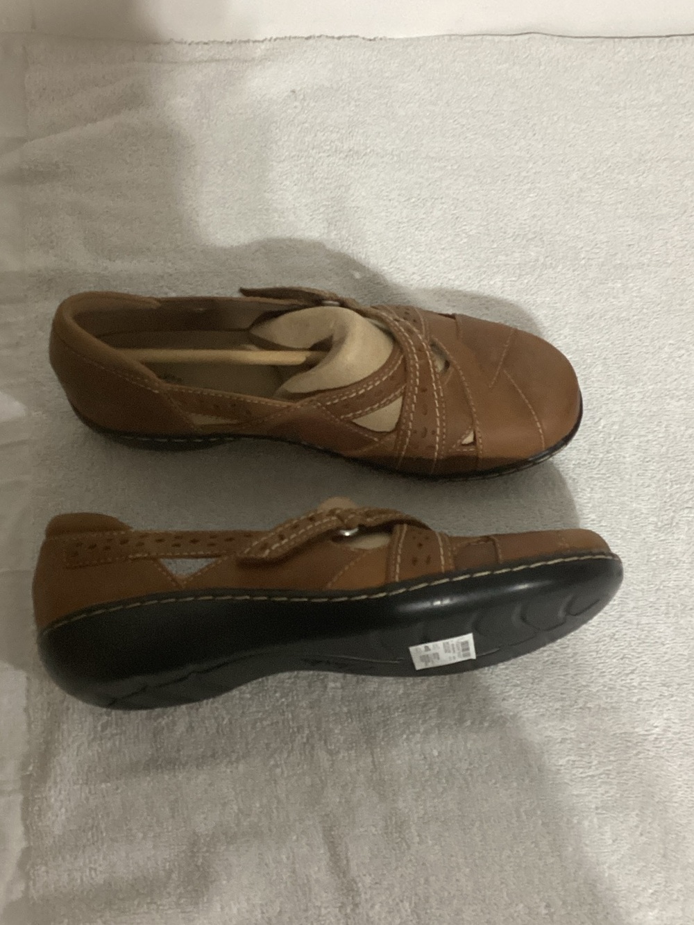 Clarks Women's Tan Slip-On Comfort Loafers